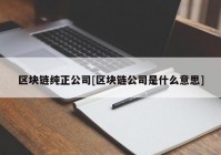 区块链纯正公司[区块链公司是什么意思]