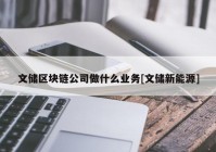 文储区块链公司做什么业务[文储新能源]