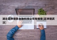 湖北区块链新金融科技公司有哪些[区块链武汉]