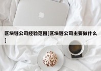 区块链公司经验范围[区块链公司主要做什么]