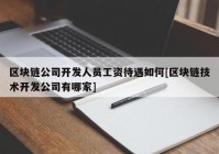 区块链公司开发人员工资待遇如何[区块链技术开发公司有哪家]